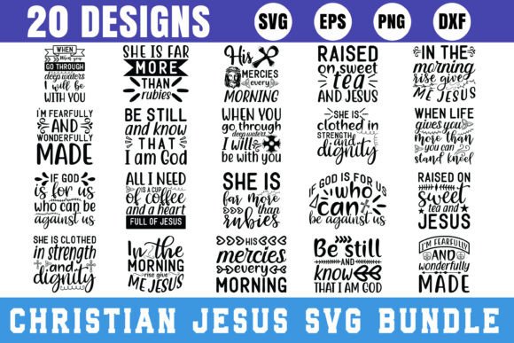 Christian Jesus SVG Design Bundle for Creative Crafts