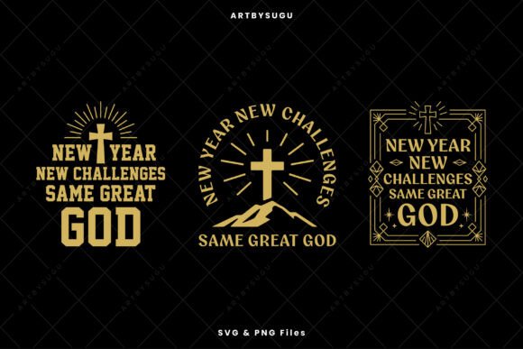 Christian New Year SVG PNG Bundle for Crafts & Graphics