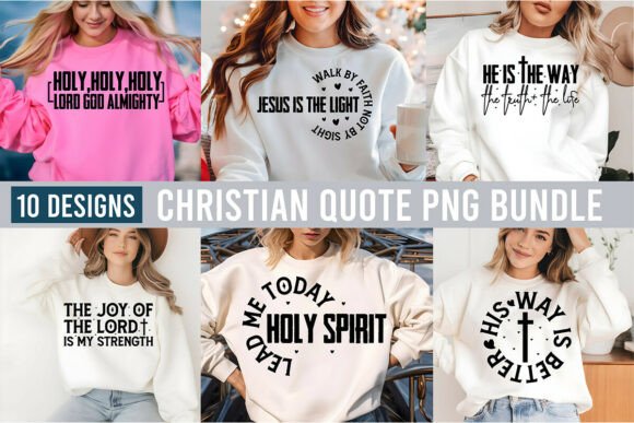 Christian Quote PNG Bundle: A Versatile Graphics Asset for Crafts