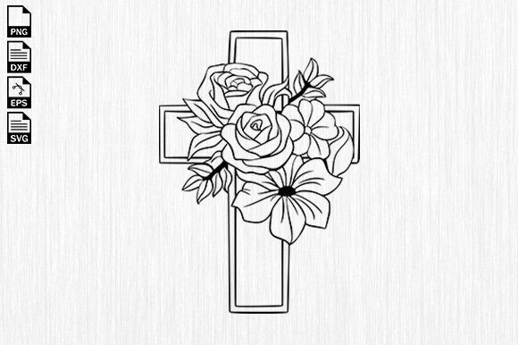 Floral Cross Svg, Christian Cross Svg: A Crafts and Graphics Gem