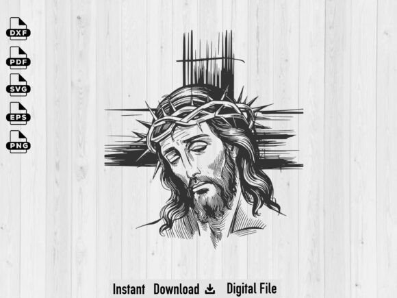 Jesus Christ Svg, Cross Svg, Silhouette for Graphics and Crafts