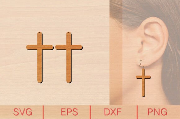 Jesus Cross Wood Earrings SVG: A Craft for Faithful Brands