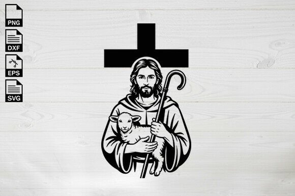 Jesus Holding Lamb SVG: A Versatile Graphic for Crafts