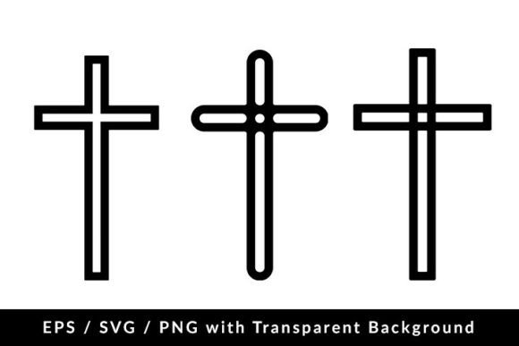 Modern Christian Cross Icon for Graphics and Icons