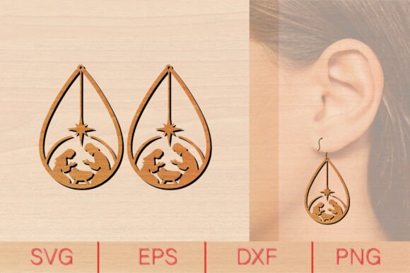 Review: Nativity Christian Wood Earrings SVG for Crafts & Graphics