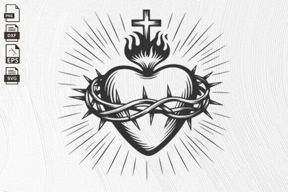 Sacred Heart of Jesus Svg: A Versatile Graphic for Crafts