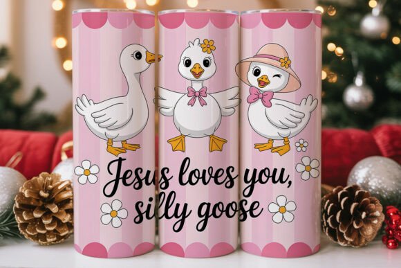 Silly Goose Jesus Loves You: A Playful Tumbler Wrap for Local Brands